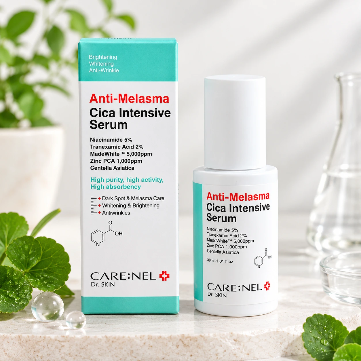 CARENEL Anti-Melasma Cica Intensive Serum 30ml – Dark Spot & Brightening Serum